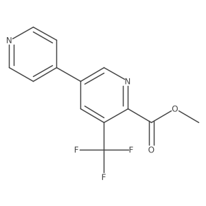 Methyl 5-(pyridin-4-yl)-3-(trifluoromethyl)picolinate结构式