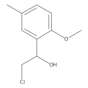 2-Chloro-1-(2-methoxy-5-methylphenyl)ethan-1-ol结构式