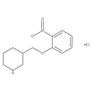 3-[(2-Nitrophenoxy)methyl]piperidine hydrochloride结构式