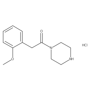 2-(2-Methoxyphenyl)-1-(piperazin-1-yl)ethan-1-one hydrochloride结构式