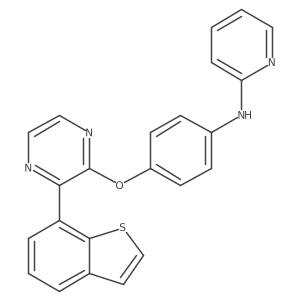 N-[4-[(3-Benzo[b]thien-7-yl-2-pyrazinyl)oxy]phenyl]-2-pyridinamine结构式