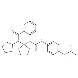 N-[4-(acetylamino)phenyl]-2'-cyclopentyl-1'-oxo-1',4'-dihydro-2'H-spiro[cyclopentane-1,3'-isoquinoline]-4'-carboxamide Structure