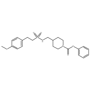 Phenyl 4-((2-(4-methoxyphenyl)ethylsulfonamido)methyl)piperidine-1-carboxylate结构式