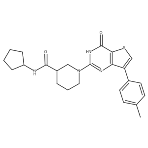 N-cyclopentyl-1-[7-(4-methylphenyl)-4-oxo-3,4-dihydrothieno[3,2-d]pyrimidin-2-yl]piperidine-3-carboxamide Structure