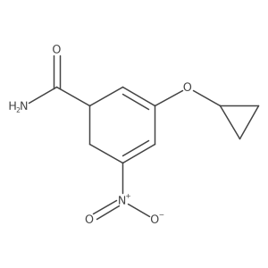 3-Cyclopropoxy-5-nitrocyclohexa-2,4-dienecarboxamide结构式