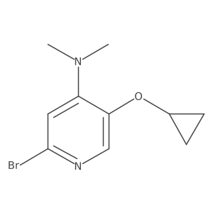 2-Bromo-5-cyclopropoxy-N,N-dimethylpyridin-4-amine结构式