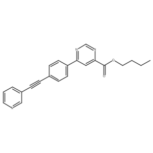 Butyl 6-[4-[2-(3-pyridinyl)ethynyl]phenyl]-4-pyrimidinecarboxylate Structure