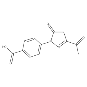 4-(3-Acetyl-4,5-dihydro-5-oxo-1H-pyrazol-1-yl)benzoic acid结构式