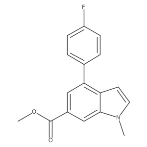 Methyl 4-(4-fluorophenyl)-1-methyl-1H-indole-6-carboxylate Structure