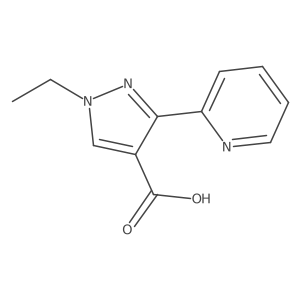 1-ethyl-3-(pyridin-2-yl)-1H-pyrazole-4-carboxylic acid Structure