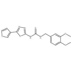 1-(3,4-Dimethoxybenzyl)-3-(5-(thiophen-3-yl)-1,3,4-oxadiazol-2-yl)urea Structure