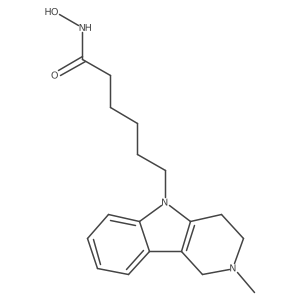 5H-Pyrido[4,3-b]indole-5-hexanamide, 1,2,3,4-tetrahydro-N-hydroxy-2-methyl- Structure