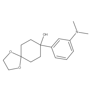 8-(3-Dimethylamino-phenyl)-1,4-dioxa-spiro[4.5]decan-8-ol结构式