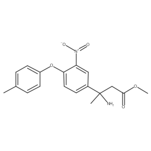 Benzenepropanoic acid, I(2)-amino-I(2)-methyl-4-(4-methylphenoxy)-3-nitro-, methyl ester, (I(2)R)- Structure