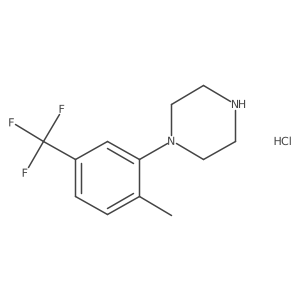 1-[2-Methyl-5-(trifluoromethyl)phenyl]piperazine hydrochloride Structure