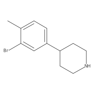 4-(3-Bromo-4-methylphenyl)piperidine Structure
