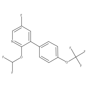 2-(Difluoromethoxy)-5-fluoro-3-(4-(trifluoromethoxy)phenyl)pyridine结构式