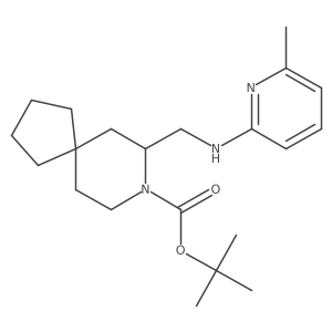 (+/-)Tert-butyl 7-(((6-methylpyridin-2-yl)amino)methyl)-8-azaspiro[4.5]decane-8-carboxylate结构式