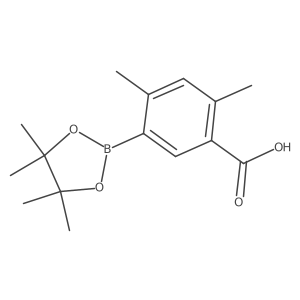 2,4-Dimethyl-5-(4,4,5,5-tetramethyl-1,3,2-dioxaborolan-2-yl)benzoic acid Structure