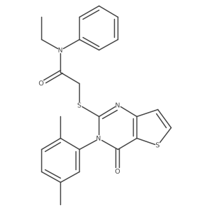 2-{[3-(2,5-dimethylphenyl)-4-oxo-3,4-dihydrothieno[3,2-d]pyrimidin-2-yl]sulfanyl}-N-ethyl-N-phenylacetamide结构式