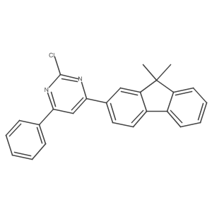 2-Chloro-4-(9,9-dimethylfluoren-2-yl)-6-phenylpyrimidine结构式
