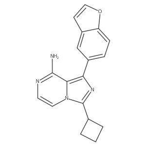 1-(Benzofuran-5-yl)-3-cyclobutylimidazo[1,5-a]pyrazin-8-amine结构式