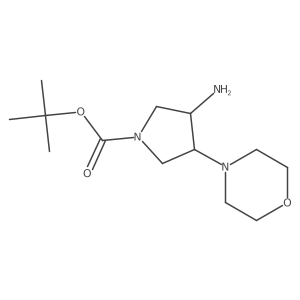 Tert-butyl 3-amino-4-(morpholin-4-yl)pyrrolidine-1-carboxylate Structure