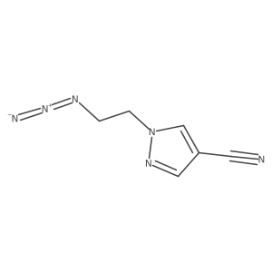 1-(2-azidoethyl)-1H-pyrazole-4-carbonitrile结构式