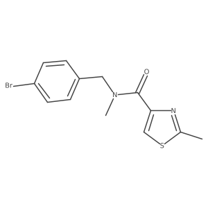 n-(4-Bromobenzyl)-n,2-dimethylthiazole-4-carboxamide结构式