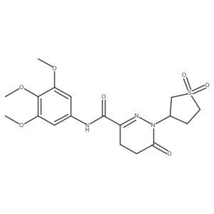 1-(1,1-dioxidotetrahydrothiophen-3-yl)-6-oxo-N-(3,4,5-trimethoxyphenyl)-1,4,5,6-tetrahydropyridazine-3-carboxamide结构式