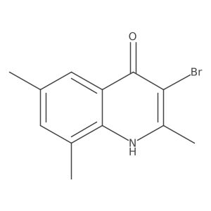 3-Bromo-4-hydroxy-2,6,8-trimethylquinoline结构式