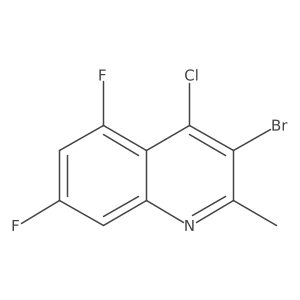 3-Bromo-4-chloro-5,7-difluoro-2-methylquinoline结构式