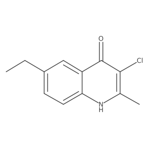 3-Chloro-6-ethyl-4-hydroxy-2-methylquinoline结构式