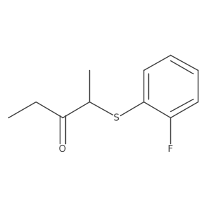 2-[(2-Fluorophenyl)sulfanyl]pentan-3-one Structure