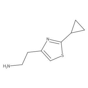 2-(2-Cyclopropyl-1,3-thiazol-4-yl)ethan-1-amine Structure