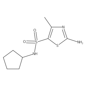 2-Amino-N-cyclopentyl-4-methylthiazole-5-sulfonamide结构式