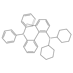 (6-Chloro-2'-(diphenylphosphino)-[1,1'-biphenyl]-2-yl)dicyclohexylphosphine结构式