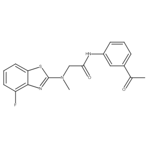 N-(3-acetylphenyl)-2-((4-fluorobenzo[d]thiazol-2-yl)(methyl)amino)acetamide Structure