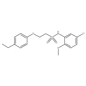 N-(5-chloro-2-methoxyphenyl)-2-(4-ethylphenoxy)ethanesulfonamide结构式