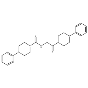 N-[2-oxo-2-(4-phenylpiperazin-1-yl)ethyl]-4-(pyrimidin-2-yl)piperazine-1-carboxamide结构式