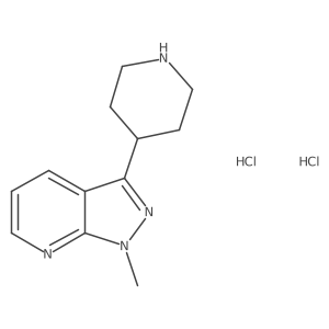 1-Methyl-3-(piperidin-4-yl)-1H-pyrazolo[3,4-b]pyridine dihydrochloride结构式