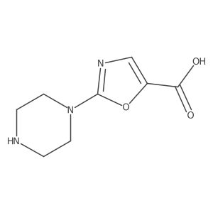 2-(Piperazin-1-yl)-1,3-oxazole-5-carboxylic acid Structure