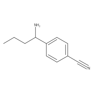 4-((R)-1-aminobutyl)benzenecarbonitrile结构式