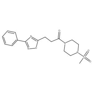 1-[4-(Methylsulfonyl)piperazin-1-yl]-3-(3-phenyl-1,2,4-oxadiazol-5-yl)propan-1-one Structure