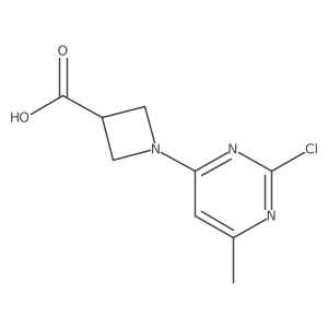 1-(2-Chloro-6-methylpyrimidin-4-yl)azetidine-3-carboxylic acid结构式