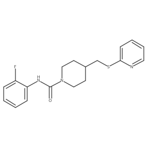 N-(2-fluorophenyl)-4-((pyridin-2-ylthio)methyl)piperidine-1-carboxamide Structure