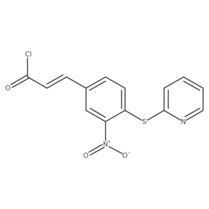 3-(3-Nitro-4-pyridin-2-ylsulfanylphenyl)prop-2-enoyl chloride结构式