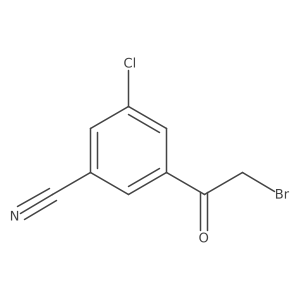 3-(2-Bromoacetyl)-5-chlorobenzonitrile结构式