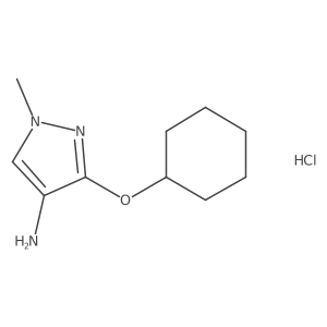 3-Cyclohexyloxy-1-methylpyrazol-4-amine;hydrochloride Structure