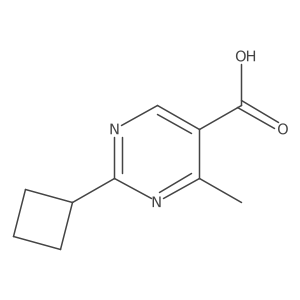 2-Cyclobutyl-4-methylpyrimidine-5-carboxylic acid结构式